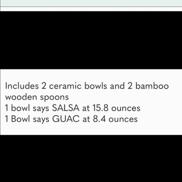 ✨ HP✨Rae Dunn Guac Salsa Bowls with bamboo spoons set✨ - Picture 8 of 9